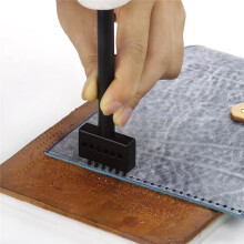 Leather Hole Punch, Black Hole Punch Tool 4mm 2/4/6 Lacing Stitching Punch, Round Hole Prong Stitching Chisel Set