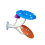 (Blue) Pink Silicone Fish Leaf Pad Hammock Mushroom Decor Fish Breeding Bed with Suction Cup 2