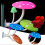 (Blue) Pink Silicone Fish Leaf Pad Hammock Mushroom Decor Fish Breeding Bed with Suction Cup 3