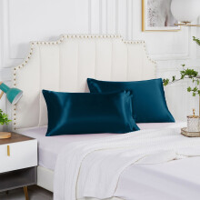 Satin Pillowcase for Hair and Skin 20x30in Dark Blue