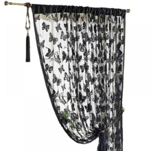 Butterfly Pattern Tassel String Curtain 1 Panel