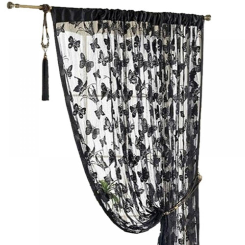 Butterfly Pattern Tassel String Curtain 1 Panel