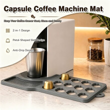 Koffiezetter Mat Koffiecapsule Houder Aanrecht Mat 12 Slots Koffiestation Mat voor Gebruik Als Koffiestation Mat