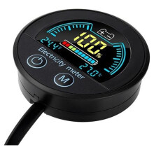 7-100V Ronde Digitale Batterijcapaciteitsindicator Waterdichte Voltmeter voor Zuur, Ternair Lithium-Iron Fosfaat Batterij