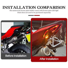 Motorcycle Accessories Rear License Plate Holder Frame with LED Light Kits for  Panigale V2 V4 2025-2026