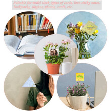 Floral Pick Card Holder, Picture Holders, 80St Ring Loop, Photo Clip Holder Flower Card Holder Stick