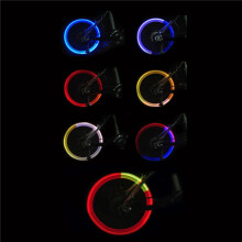 2X Fahrrad Licht Ohne Batterie Mountainbike Fahrrad Beleuchtung LEDs Reifen Reifen Ventil Kappen Radspeichen LED-Licht BL0157