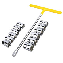13-Piece T-Handle Hex Socket Wrench Set - Suitable for Automotive Tire, Motorcycle, and Machinery Bolt Maintenance