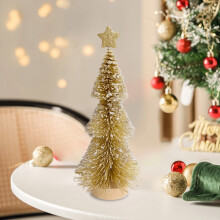 Christmas tabletop decorations plastic yellow tree