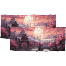 Cherry Blossom Curtain Valance Japanese Style 54x18 in 2