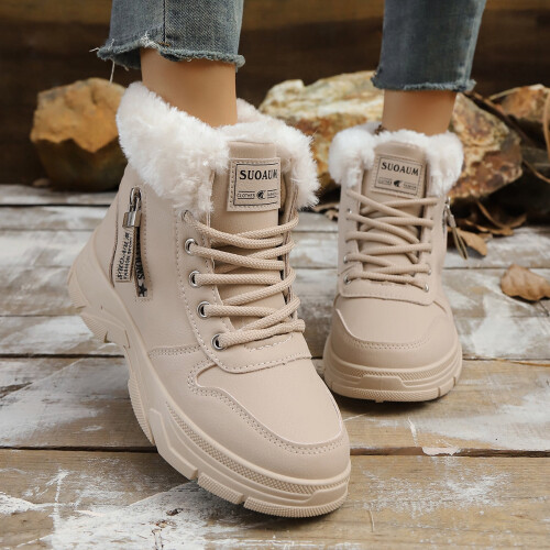 Women's Winter Ankle Boots Faux Leather 2 Colors
