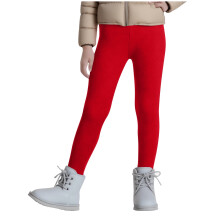 Girls Fleece-Lined Leggings Winter Warm Thick Full-Length