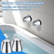 2-Piece Shower Knob Replacement, Compatible with Price Pfister Verve & Bathtub Shower Faucet Handle, Include Knob & Base