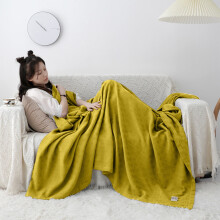Knitted Gauze Throw Blanket 39x59in Lightweight