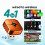 Adattatore 4 In 1 Wireless CarPlay per Android Auto Box AI per Auto Dongle Plug  Screen Mirror Link AirPlay Accessori per Auto B 4