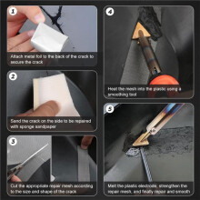 Plastic ,Plastic Welding Kit, Bumper Repair  Tool for Car Bumpers, Kayaks and More, 1 Set US
