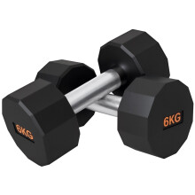 Dumbbells Weights Set with 12-Sided Shape and Non-Slip Grip for Men Women Home Gym Workout, 2 x 6kg