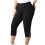 Women's Black Capris Stretch Yoga Pants 2XL 1