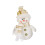 Christmas Plush Ornament White Santa Snowman 3-Pack 1