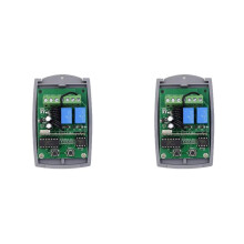2X Universal 2CH Garage Door Remote Control Receiver 12/24V for 433mhz Learning Code Fixed Code Rolling Code