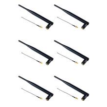 6 Stück 868-MHz-LoRa-Antenne, SMA-Stecker, 5 DBi Rundstrahlantenne mit SMA-Buchse und Kabel für Meshtastic LoRa IoT