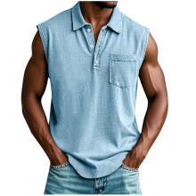 Men's Tank Top V-Neck Sleeveless with Pockets