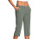 Women's Stretch Capris with Pockets in Army Green 1