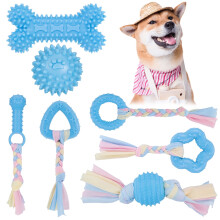 Puppy Chew Toys Set Blue 7 Pieces for Teething