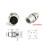 M8 Sensor Connector Panel Mount Waterproof Flange Socket A 1