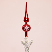 Christmas Tree Topper Hand-Painted Plastic Vintage Style 1pc