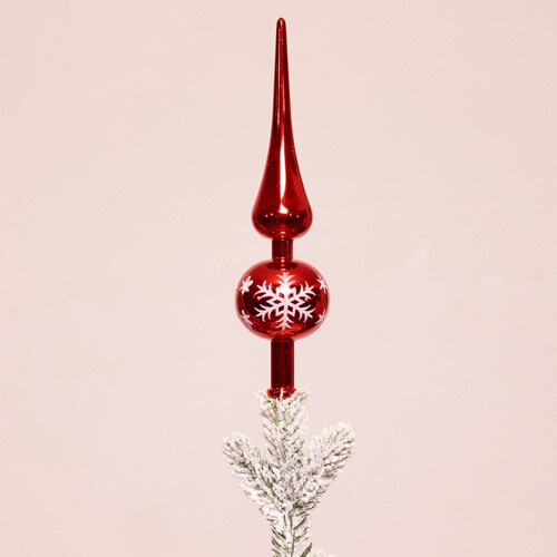 Christmas Tree Topper Hand-Painted Plastic Vintage Style 1pc