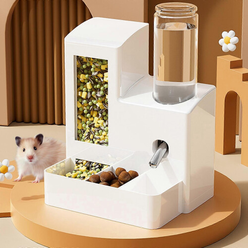 (White, 80) Durable Easy Install Rabbit Hamster Water Bottle Feeder 80 Blue Small Animals 1