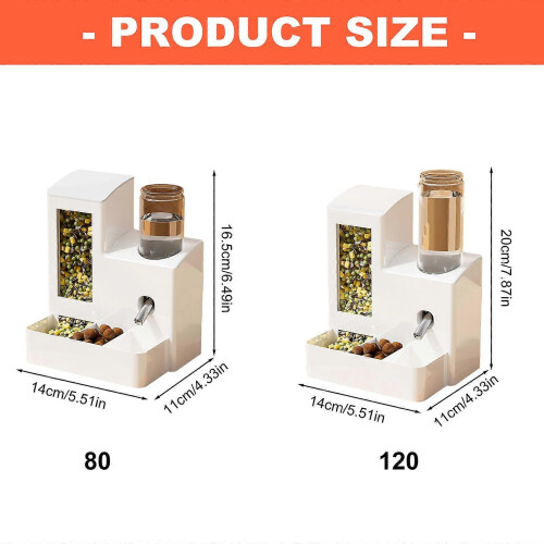 (White, 80) Durable Easy Install Rabbit Hamster Water Bottle Feeder 80 Blue Small Animals 2