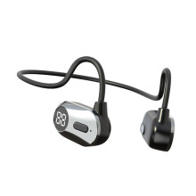 6.0 Bone Conduction Headphones That Don'T Hurt Ears IPX5 Waterproof Headset for All Workouts Black