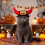 (B) Adjustable Bat Wings Cat Hat Halloween Costume 4