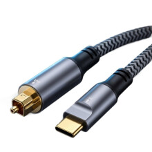 USB-C to Optical Audio Cable Type-C to SPDIF Toklink 96KHz 24Bit Supports Digital Audio Output for USB C to DAC/Amplifer