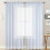 Voile Sheer Curtains Translucent 52x84 Inch Double Rod 1