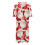 Women's Christmas Print Bathrobe with Pockets Red XL 7