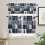 Bear Moose Kitchen Curtains Set Blue Retro Forest Animal 2