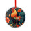 Rooster Christmas Ornament Rustic Glass Tree Decoration 1