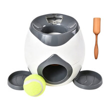 Lanzador Automático Pelotas para Perros, Máquina de Recompensa de Comida para Perros, Lanzador Interactivo de Pelotas de Tenis para Perros,