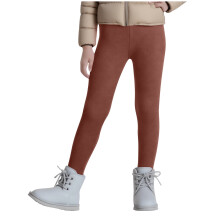 Girls Fleece-Lined Leggings Winter Warm Thick Full-Length