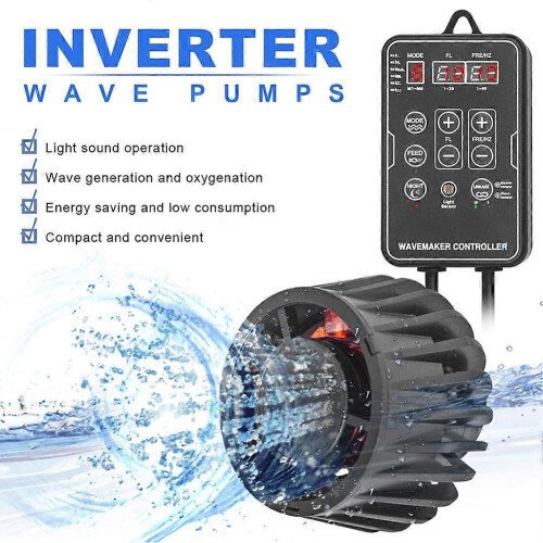 (Black, Eu plug) Fish Tank Magnetic Wavemaker Powerhead Digital LED Controller Inverter Pump EU Plug 1