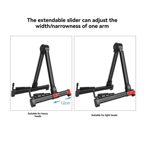 2-Pack Gitarrställ A-Ram Gitarrgolvställ Gitarrställ, Hopfällbar Gitarrhållare för Bas, Banjo, Cello, Mandolin 1