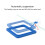(Black) Floating Fish Feeder Ring with Suction Cup for Aquarium Easy Install Black Square Round 5