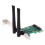 2X Wireless Card WiFi  PCI-E Express to PCI-E Adapter with 4 Antenna External for PC 8
