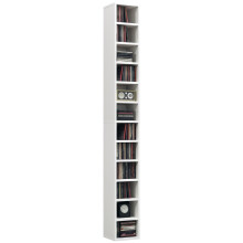 204 CD Tall Narrow Media Storage Tower - White