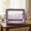 (Light Purple) Foldable Mesh Panel Cat Tent Bed with Hanging Toy Portable Cat House 4