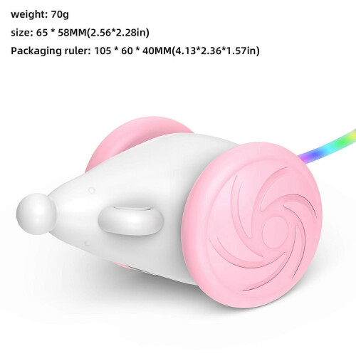 (Pink) Smart Interactive Cat Toy with LED Lights and Wicked Mouse for Indoor Cats 2