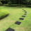 Circle Stepping Stones Cyan Beige with Ground Stakes 5